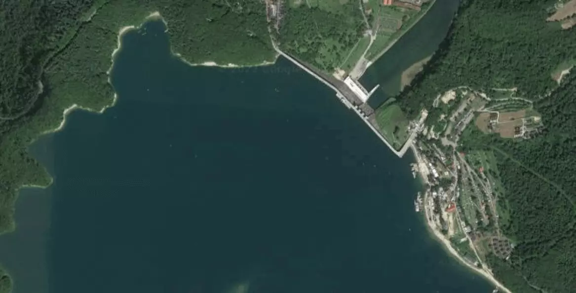 Zapora w Solinie i jezioro Solińskie - mapa