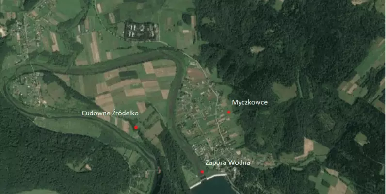 Cudowne Źródełko mapa