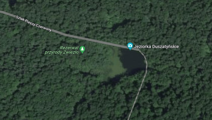 Jeziorka Duszatyńskie mapa