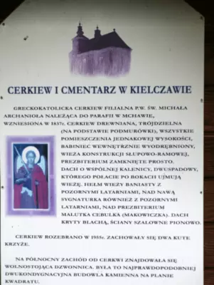 Kapliczka w Kielczawach tablica informacyjna