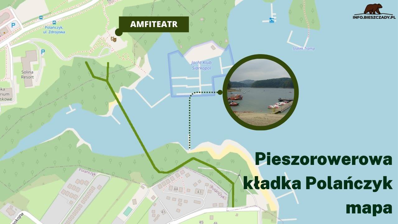Kładka pieszorowerowa Polańczyk mapa Kładka pieszorowerowa Polańczyk mapa