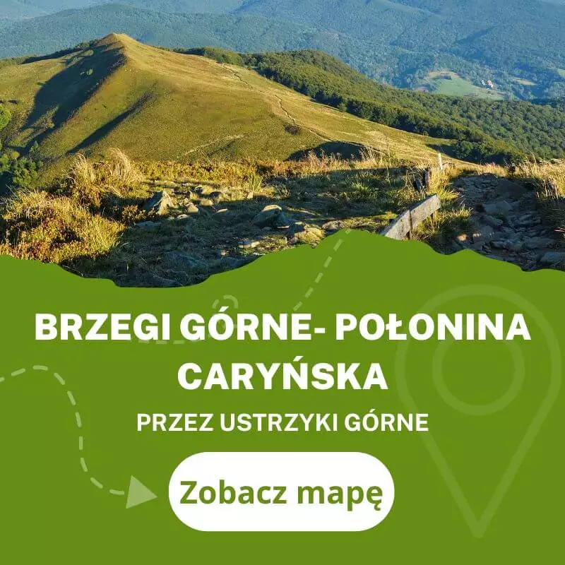 Szlak na Połoninę Caryńską z Brzegów Górnych do Ustrzyk Górnych