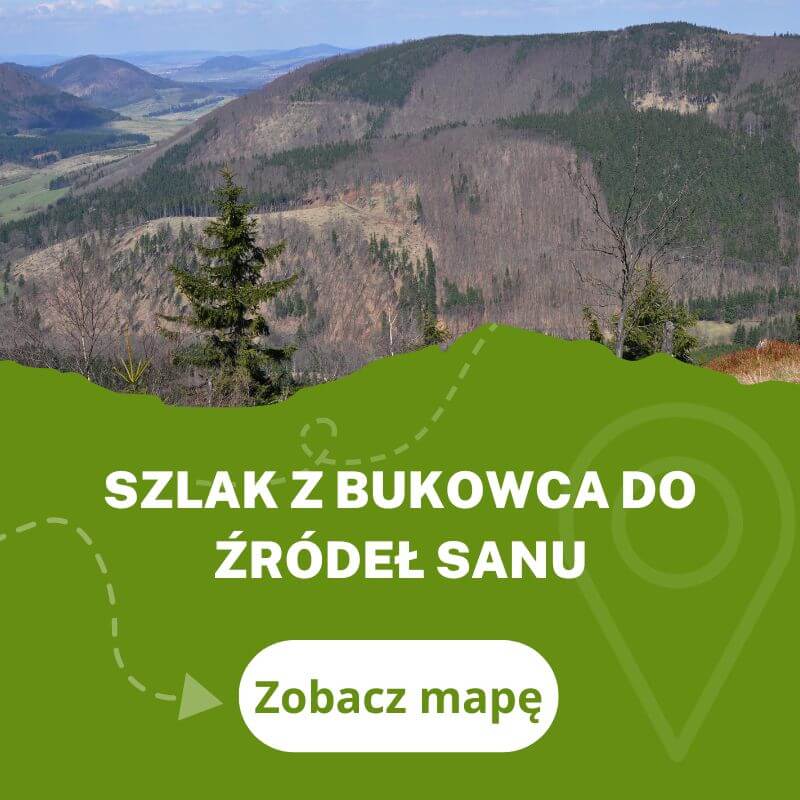 Szlak z Bukowca do źródeł Sanu | Mapa, czas przejścia, opis szlaku