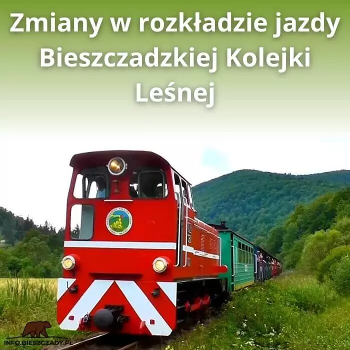 Zmiana w rozkładzie jazdy Bieszczadzkiej Kolejki Leśnej