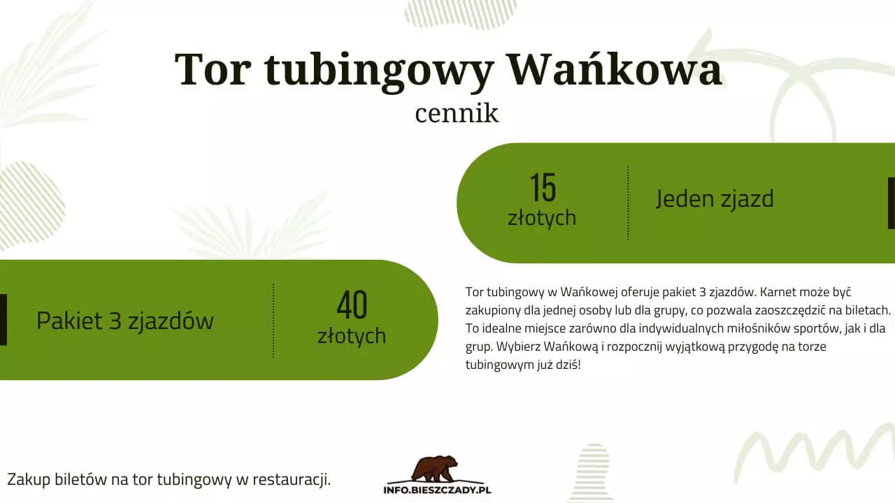 Tor tubingowy Wańkowa cennik