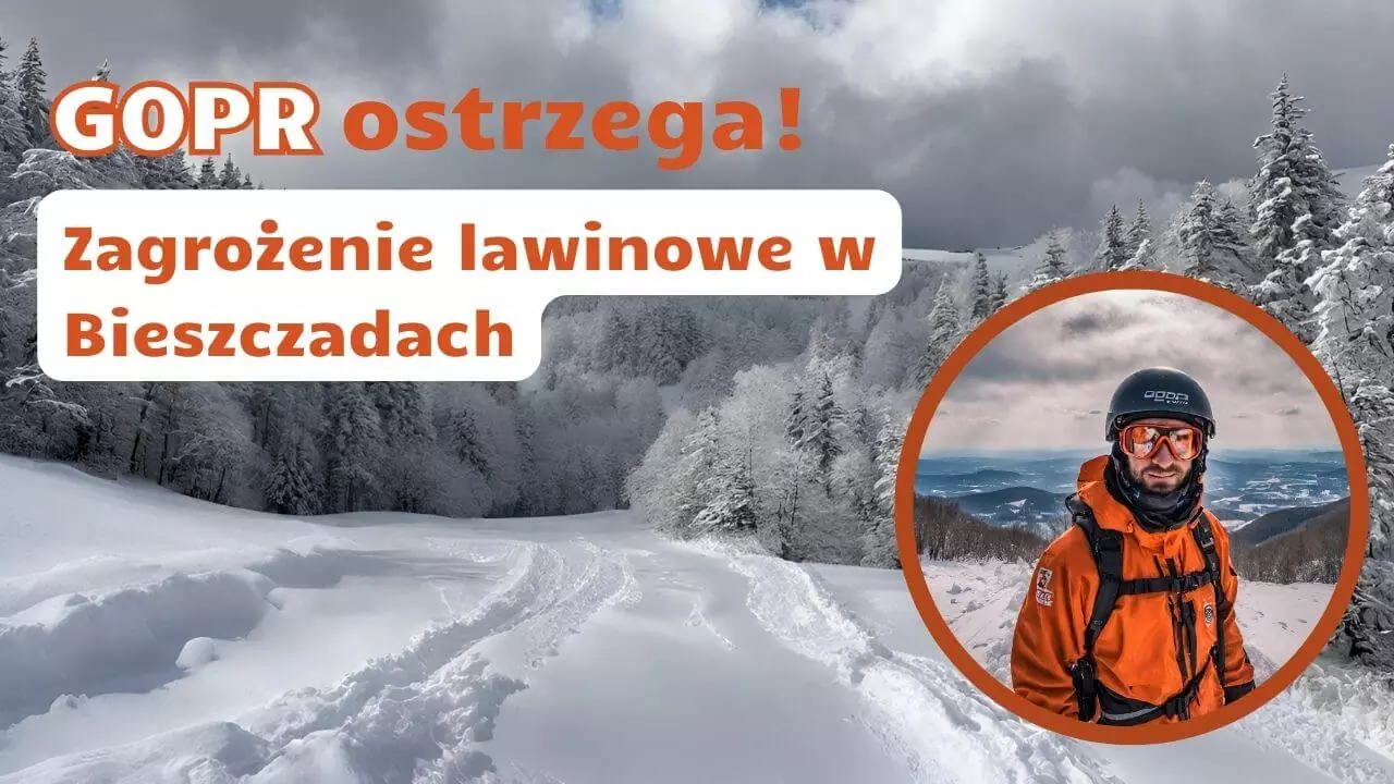 GOPR ostrzega turystów: zagrożenie lawinowe w Bieszczadach