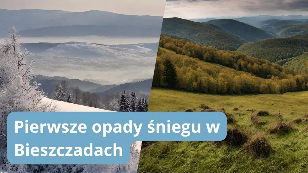 Pierwszy śnieg w Bieszczadach