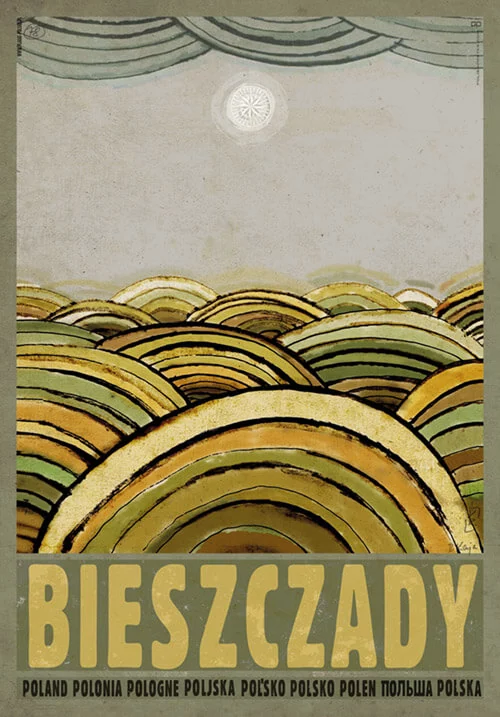 Bieszczady, plakat z serii Polska, Ryszard Kaja